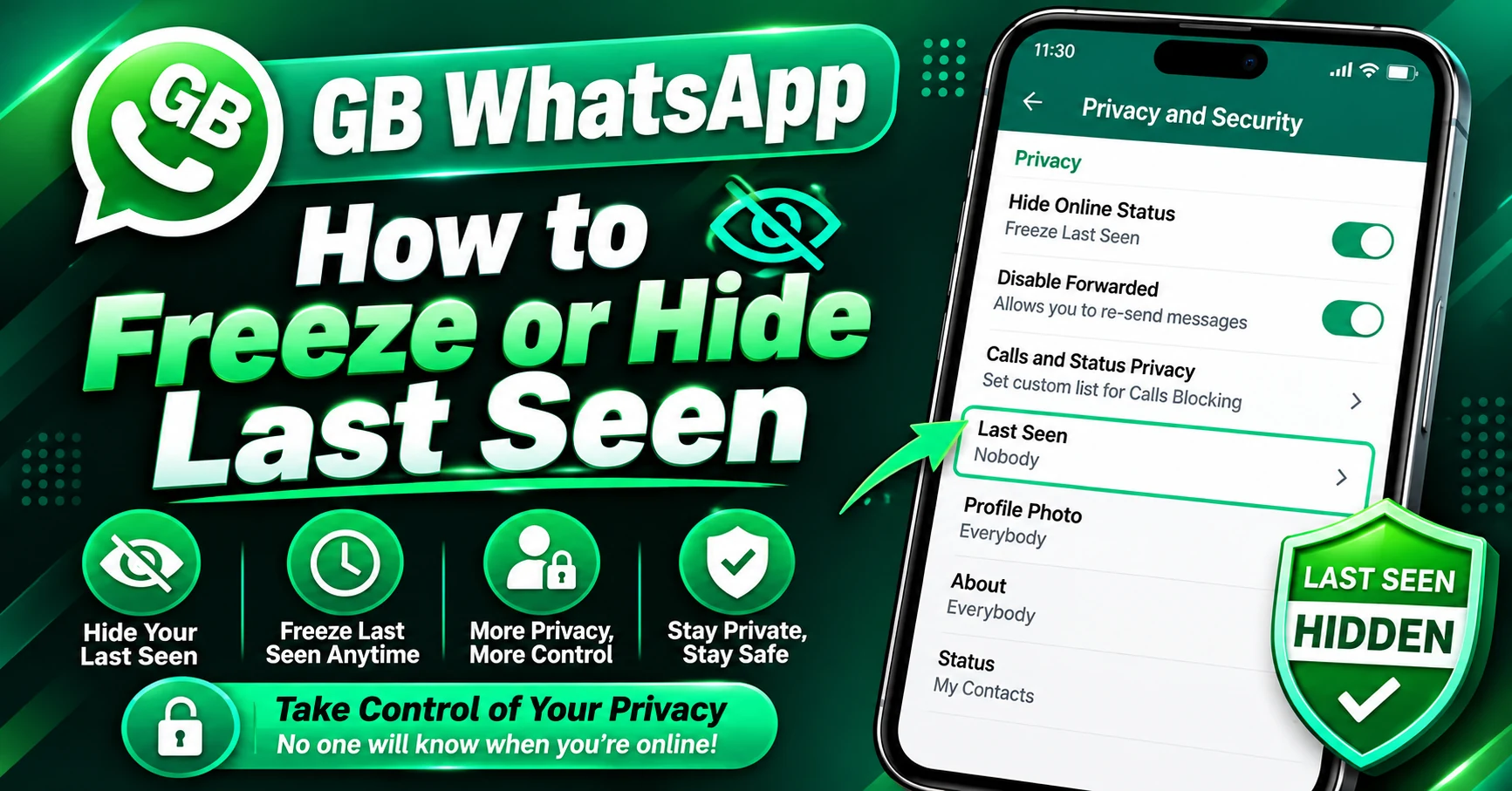 GB WhatsApp freeze or hide Last Seen guide